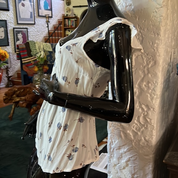 White rayon print tank - Picture 4 of 6